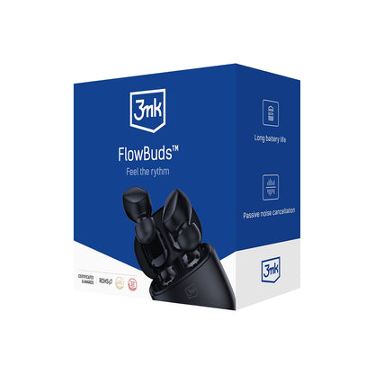 3MK FlowBuds TWS Bluetooth Kopfhörer | Schwarz | 6.5h Akku