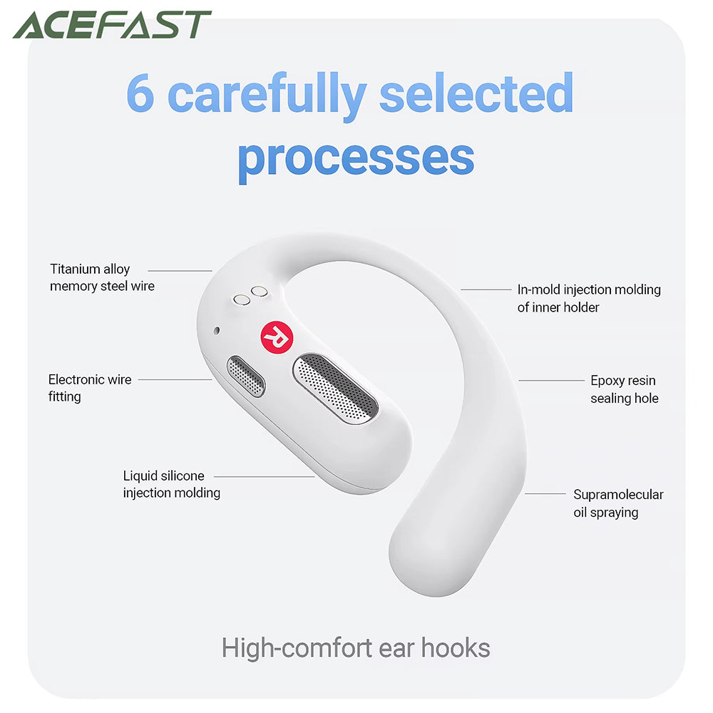 Handsfree Bluetooth Acefast FA002, TWS, Weiß