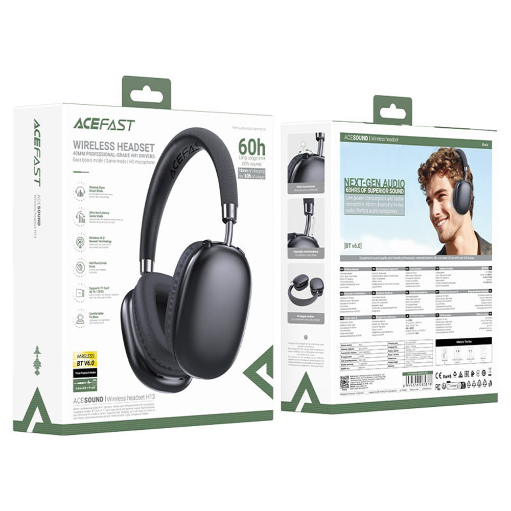 Handsfree Bluetooth Acefast H13, A2DP, Schwarz