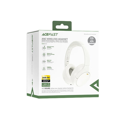 Handsfree Bluetooth Acefast H6, A2DP, ANC, Weiß