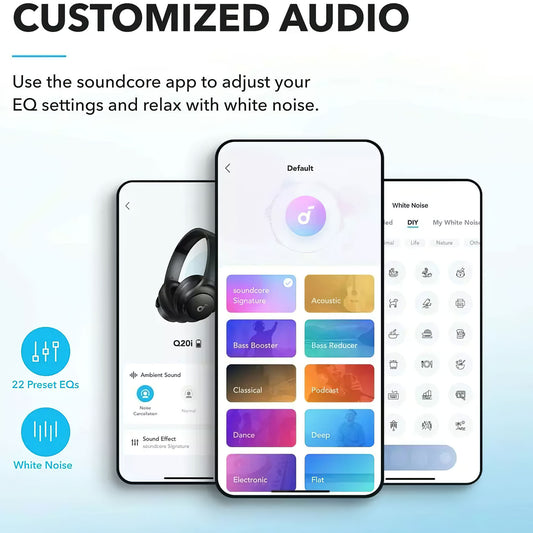 Handsfree Bluetooth Anker SoundCore Life Q20i, MultiPoint, A2DP, ANC, Schwarz A3004G11