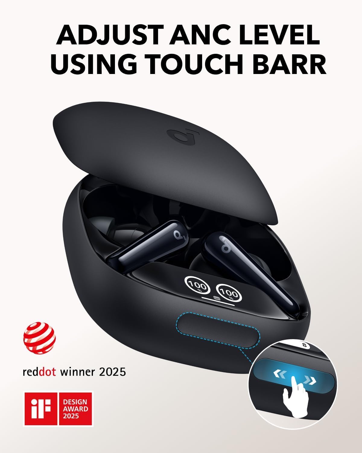 Bluetooth-Headset Anker Soundcore Liberty 4 Pro, TWS, ANC, Schwarz A3954G11