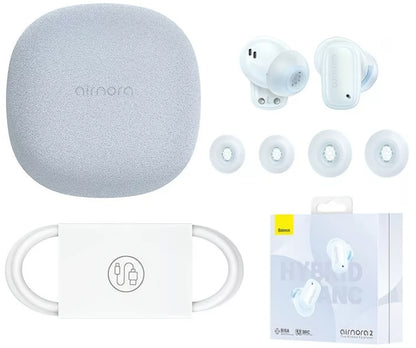 Handsfree Bluetooth Baseus AirNora 2, TWS, ANC, Blau NGTW320203