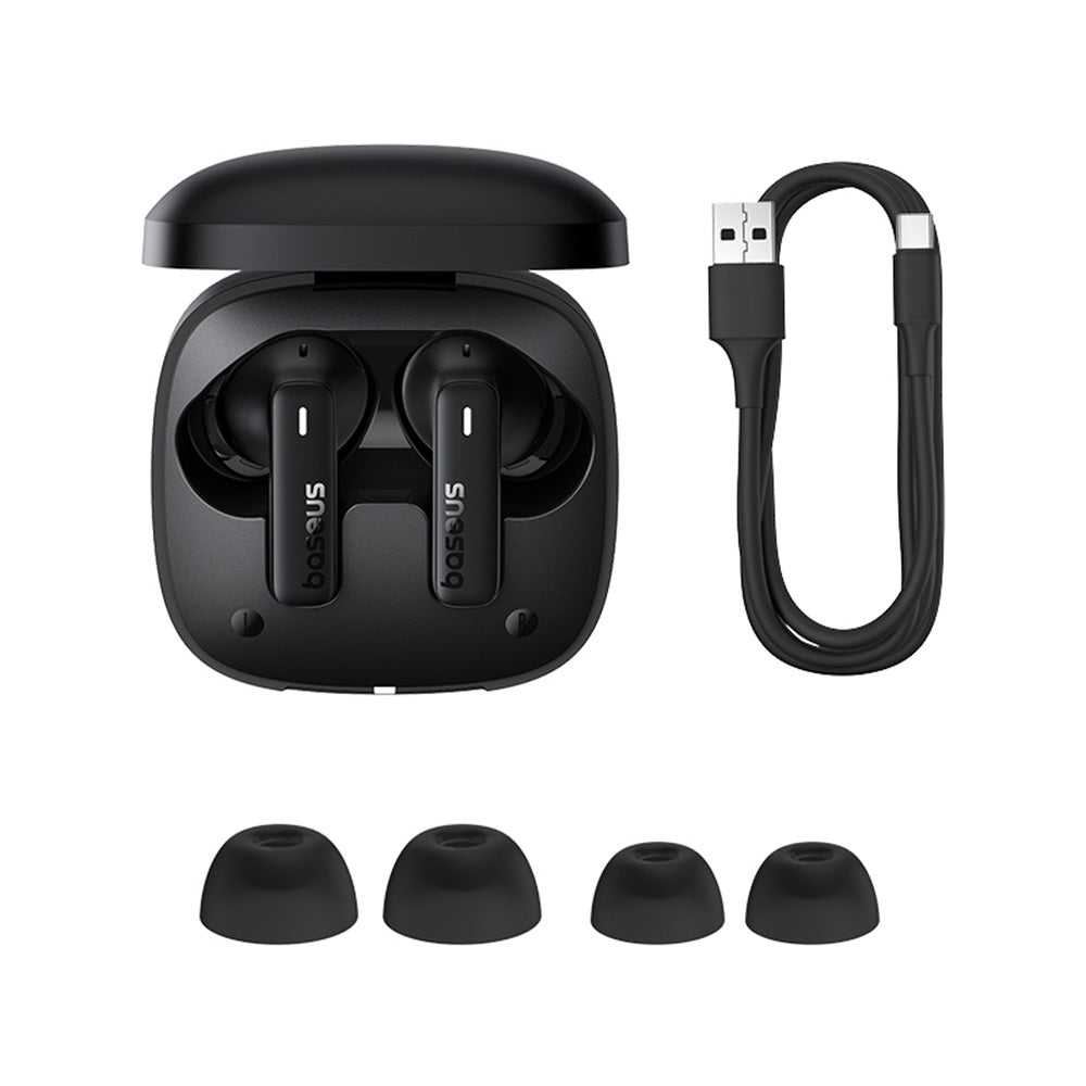 Handsfree Bluetooth Baseus Bowie E19, TWS, Schwarz A00069600113-00
