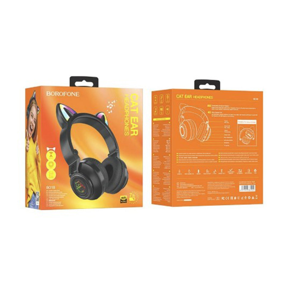 Bluetooth-Freisprecheinrichtung Borofone BO18 Cat Ear, A2DP, Schwarz