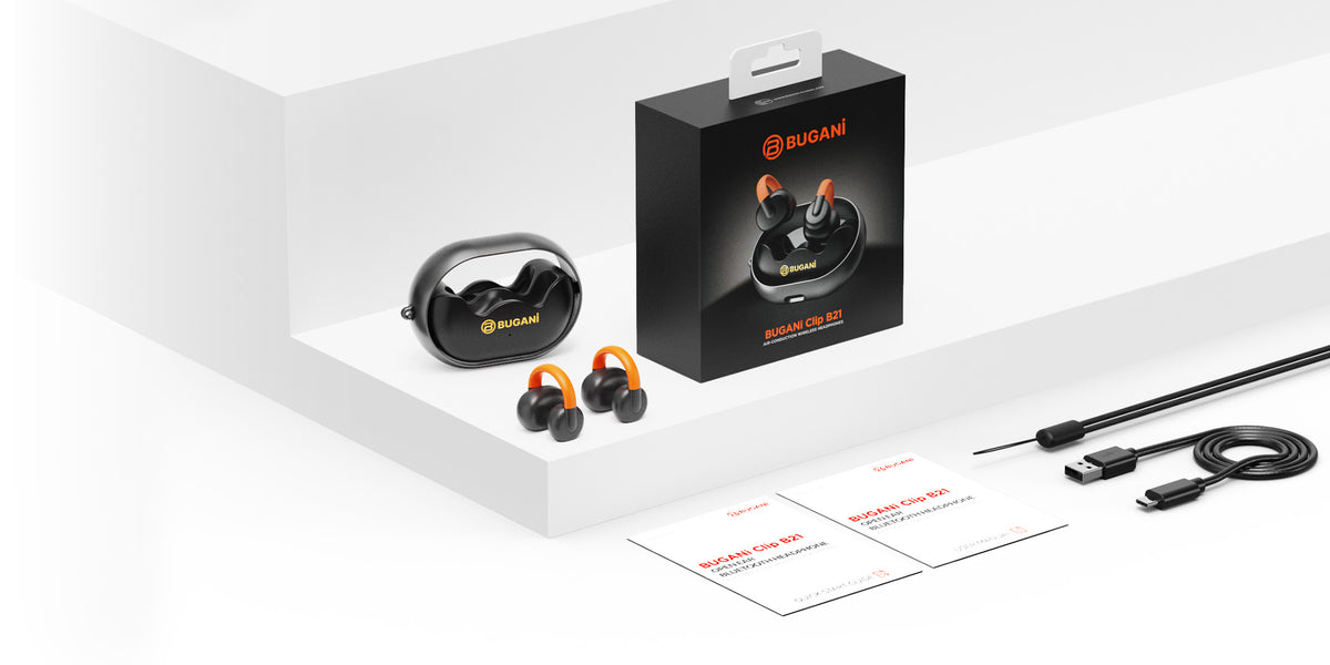 Bluetooth-Freisprecheinrichtung Bugani Clip B21, TWS, Schwarz