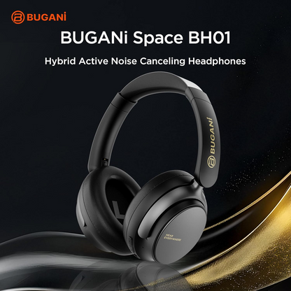 Bluetooth-Freisprecheinrichtung Bugani Space BH01, MultiPoint, A2DP, ANC, Schwarz