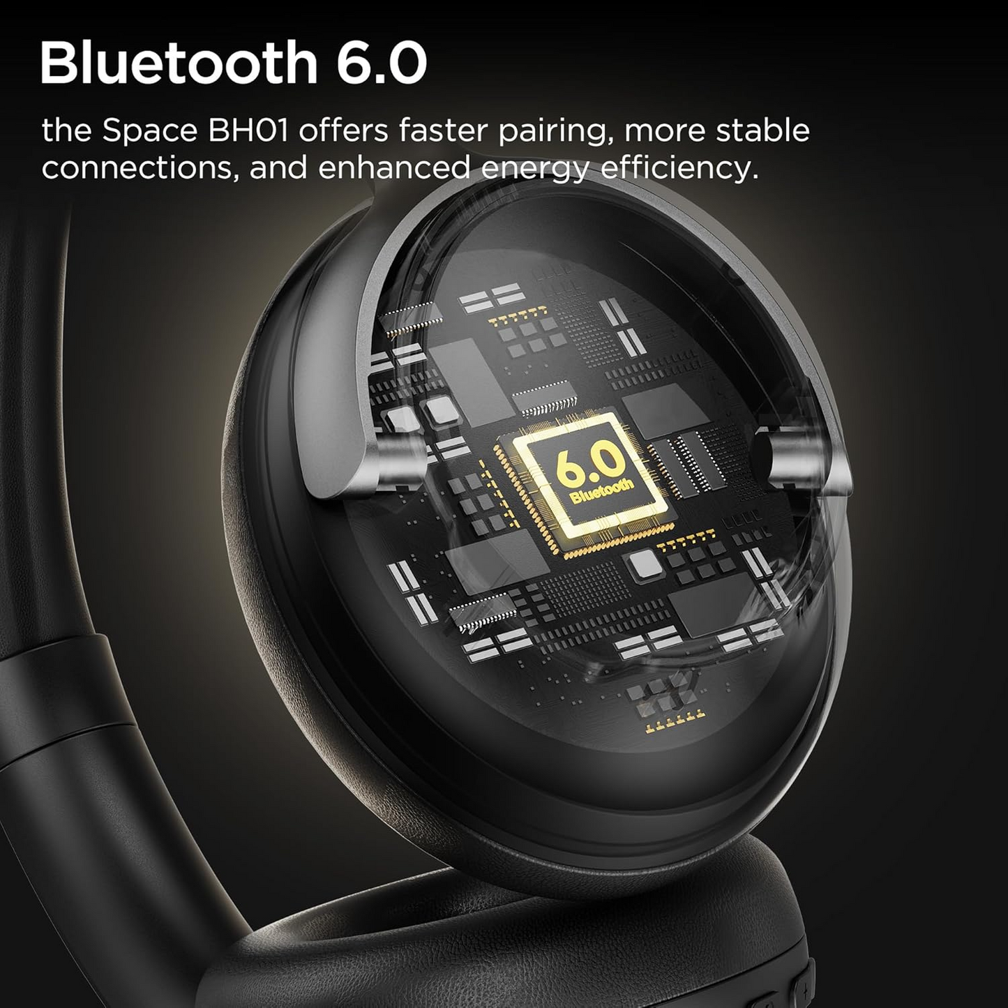 Bluetooth-Freisprecheinrichtung Bugani Space BH01, MultiPoint, A2DP, ANC, Schwarz