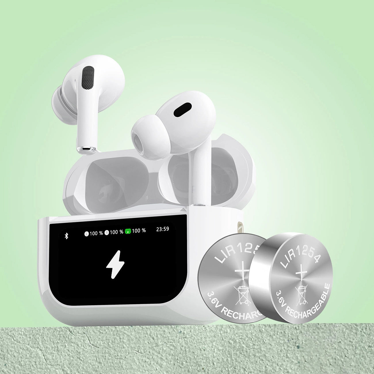 Bluetooth-Freisprecheinrichtung Dudao U19 Display, TWS, Weiß