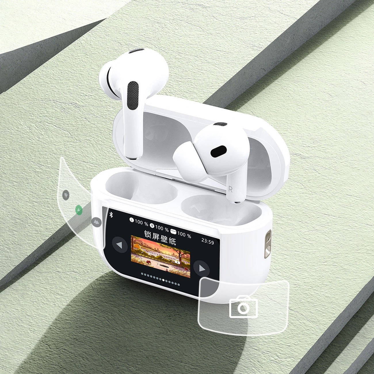 Bluetooth-Freisprecheinrichtung Dudao U19 Display, TWS, Weiß