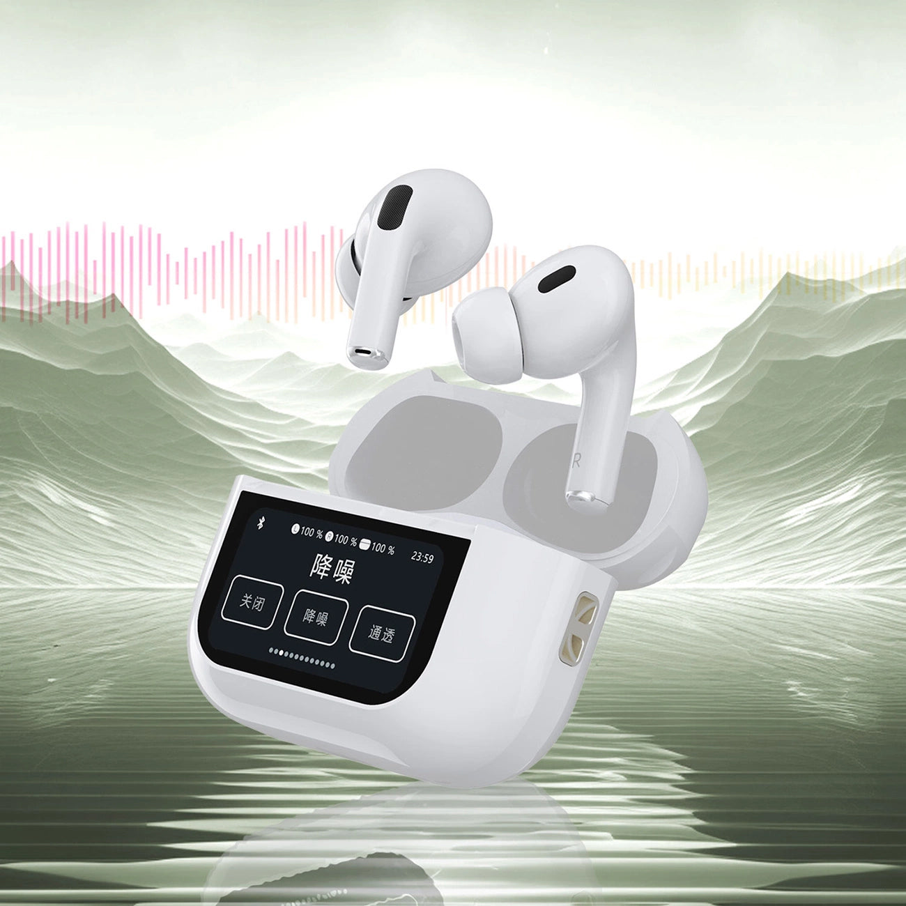 Bluetooth-Freisprecheinrichtung Dudao U19 Display, TWS, Weiß