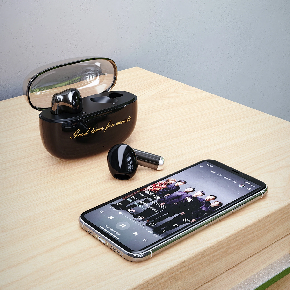 Bluetooth-Freisprecheinrichtung Dudao U8, TWS, Schwarz