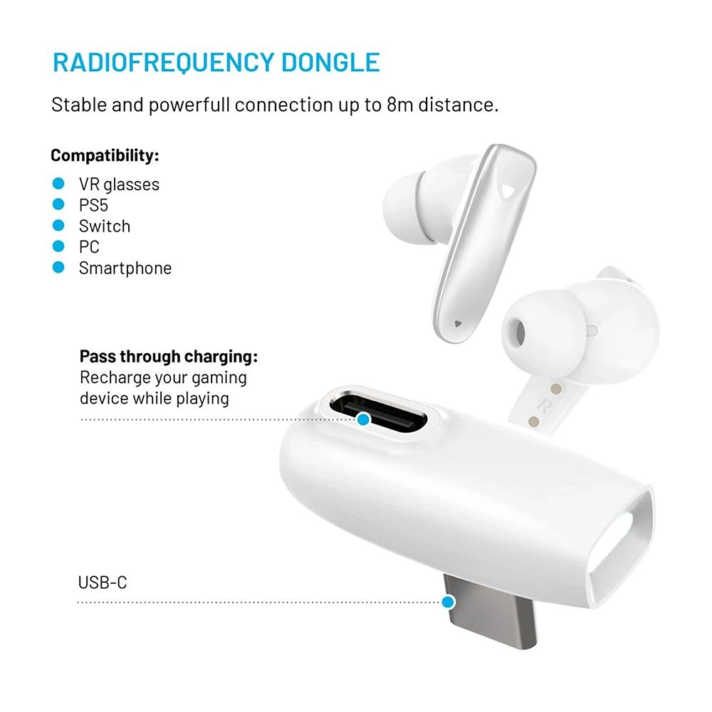 Handsfree Bluetooth Fixed Pods, TWS, Weiß