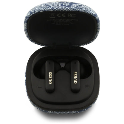 Handsfree Bluetooth Guess 4G Classic Metal Logo, TWS, Blau