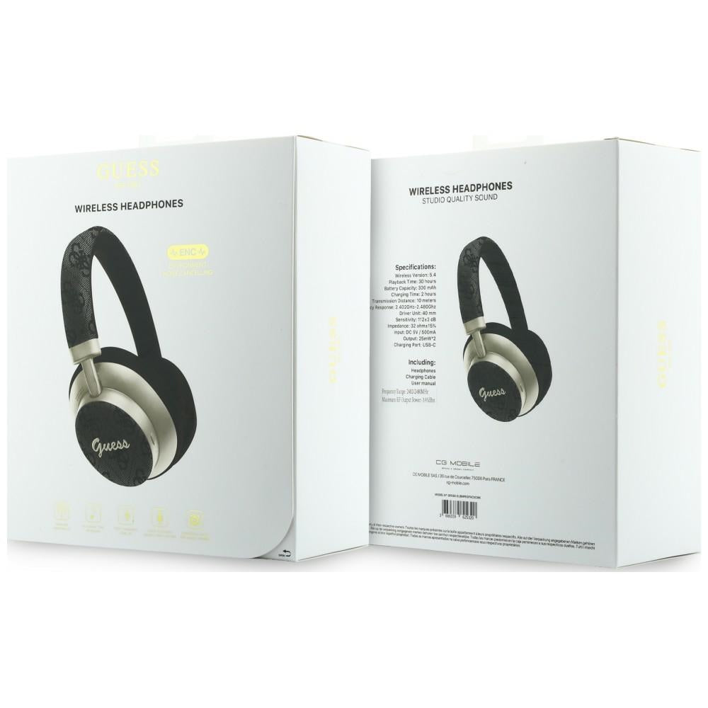 Freisprech-Bluetooth Guess 4G Gold Script Metal, A2DP, Schwarz