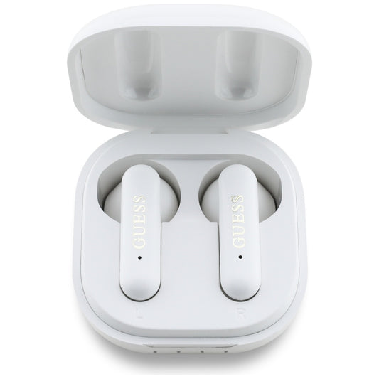 Handsfree Bluetooth Guess 4G Metal Logo, TWS, Weiß