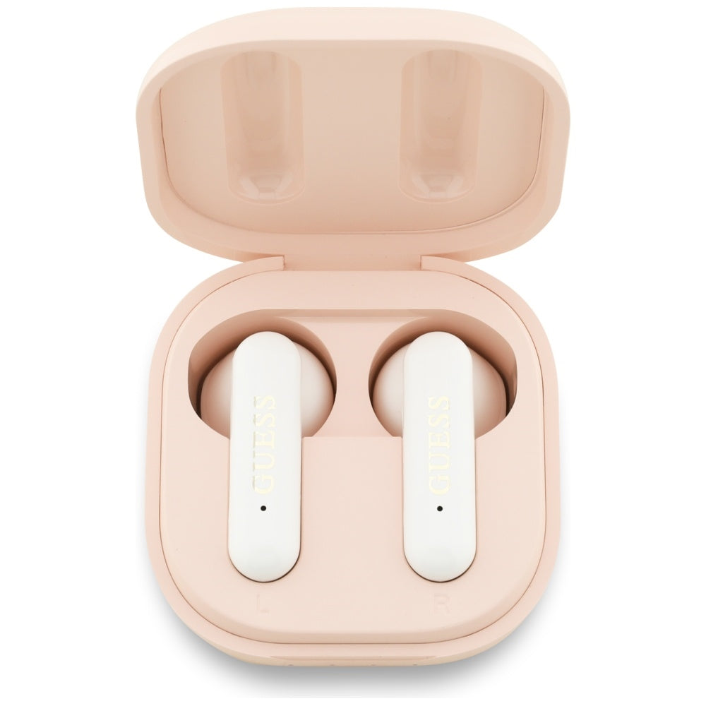 Handsfree Bluetooth Guess 4G Metal Logo, TWS, Pink