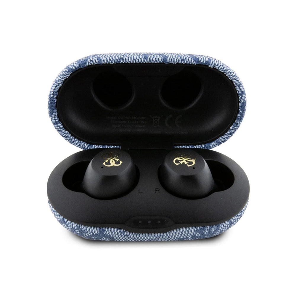 Handsfree Bluetooth Guess 4G Metal, TWS, Blau