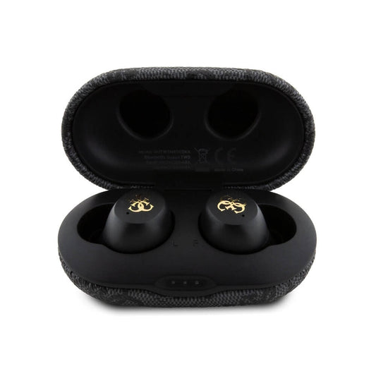 Handsfree Bluetooth Guess 4G Metal, TWS, Schwarz