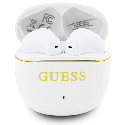 Bluetooth-Freisprecheinrichtung Guess Glossy Gold Line Classic, TWS, Weiß