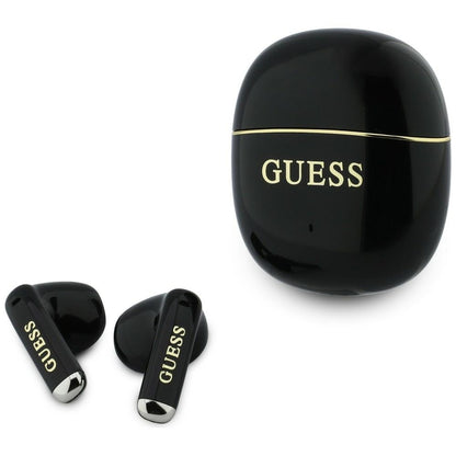 Freisprecheinrichtung Bluetooth Guess Glossy Gold Line Classic, TWS, Schwarz