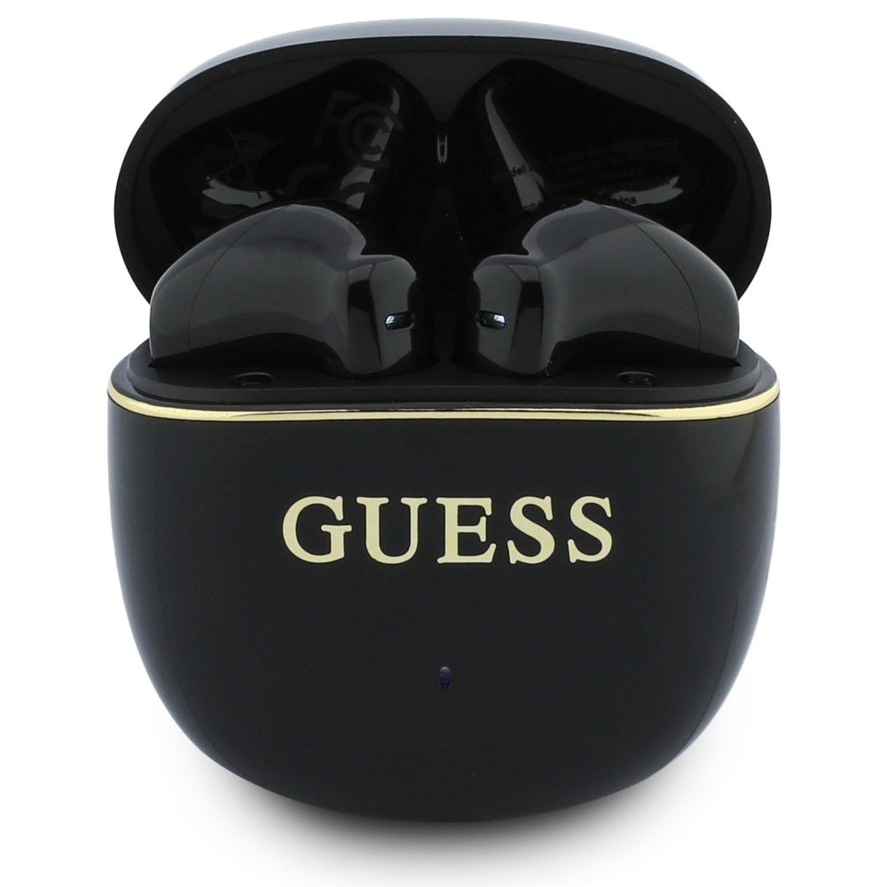 Freisprecheinrichtung Bluetooth Guess Glossy Gold Line Classic, TWS, Schwarz