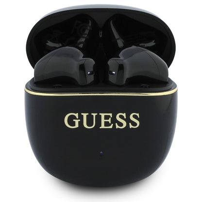 Freisprecheinrichtung Bluetooth Guess Glossy Gold Line Classic, TWS, Schwarz