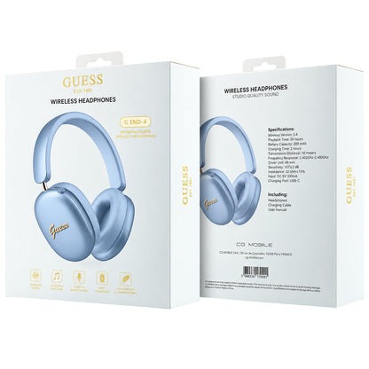 Guess Metal Script Logo Bluetooth-Freisprecheinrichtung, A2DP, Blau