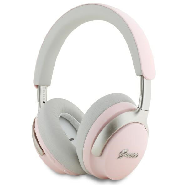 Handsfree Bluetooth Guess Metal Script Logo, A2DP, ANC, Rosa