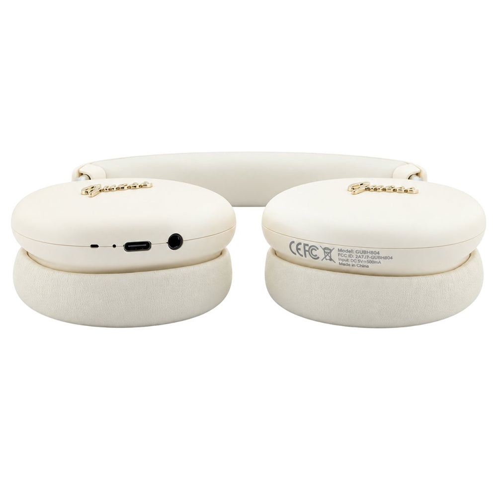 Guess Metal Script Logo Bluetooth Handsfree, A2DP, Beige