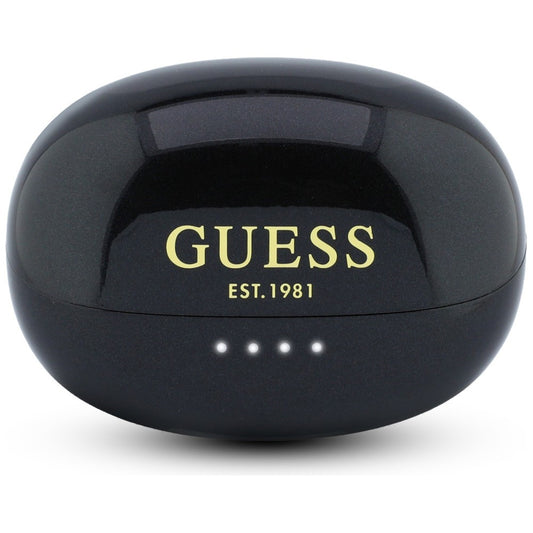 Bluetooth-Freisprecheinrichtung Guess Metallic Finish Elektrobeschichtete Teile Classic, TWS, Schwarz