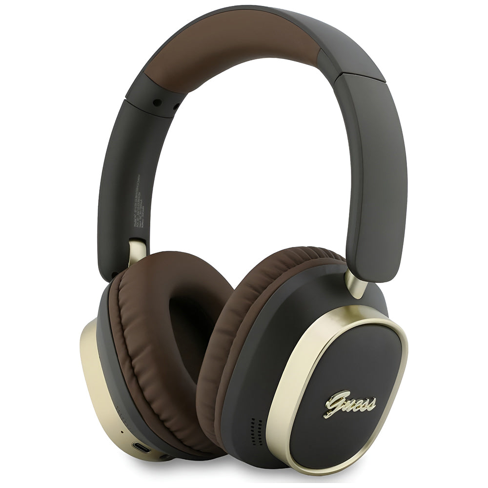 Handsfree Bluetooth Guess Rectangle Metal Script, A2DP, Brown