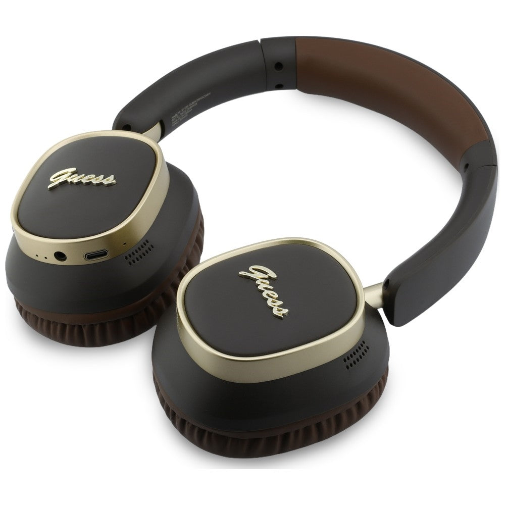 Handsfree Bluetooth Guess Rectangle Metal Script, A2DP, Brown