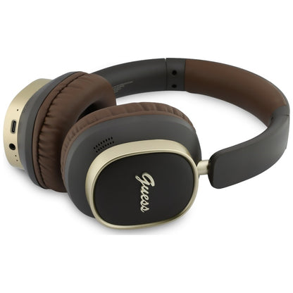 Handsfree Bluetooth Guess Rectangle Metal Script, A2DP, Brown