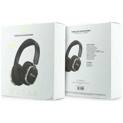 Handsfree Bluetooth Guess Rectangle Metal Script, A2DP, Brown
