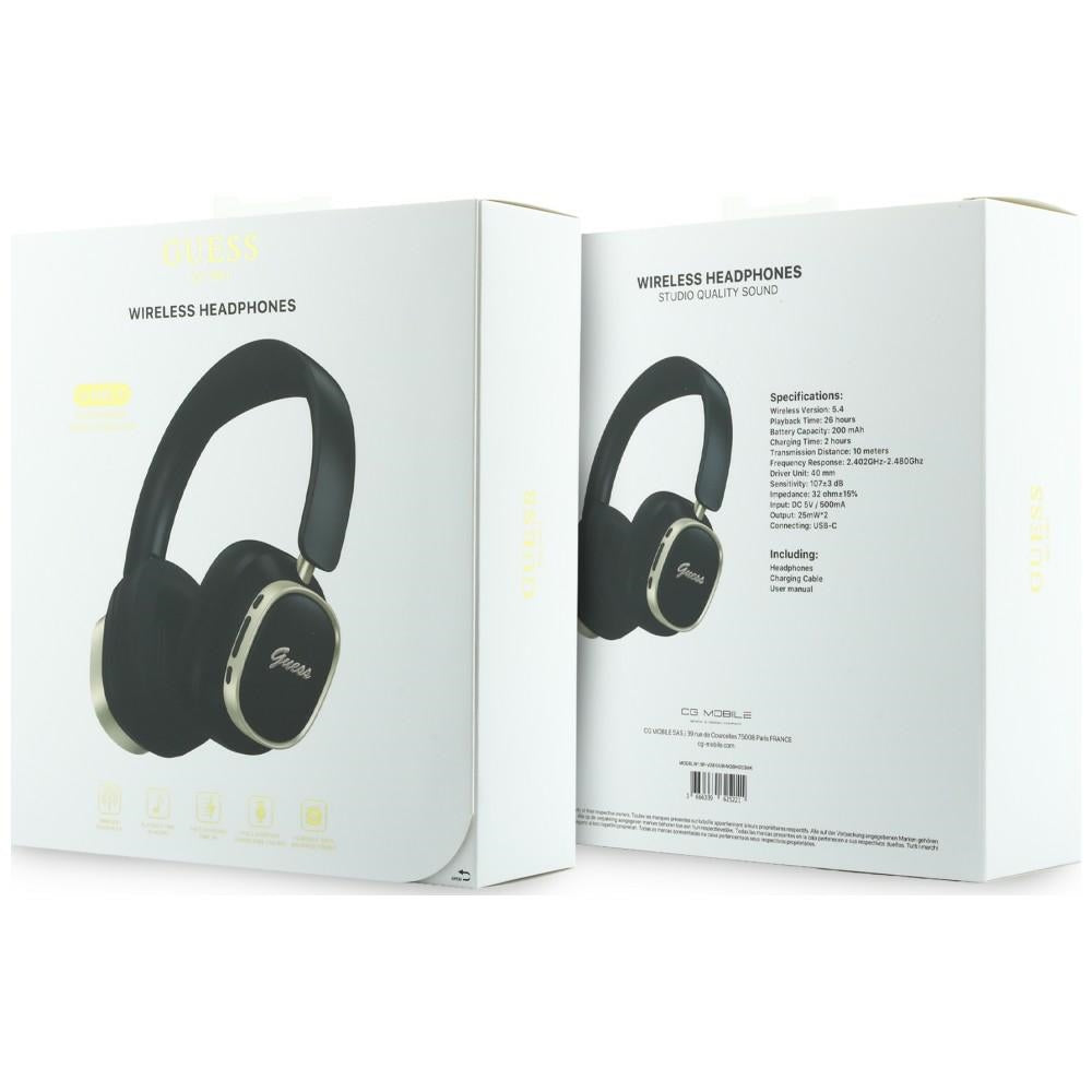 Handsfree Bluetooth Guess Rectangle Metal Script, A2DP, Black