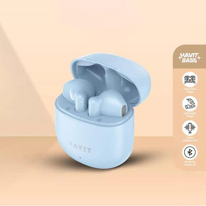 Handsfree Bluetooth HAVIT TW976, TWS, Weiß