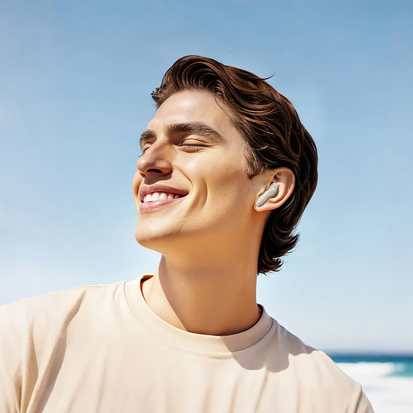 Handsfree Bluetooth HOCO EQ21, TWS, ANC, Weiß