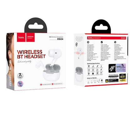 Handsfree Bluetooth HOCO EQ24, TWS, Weiß
