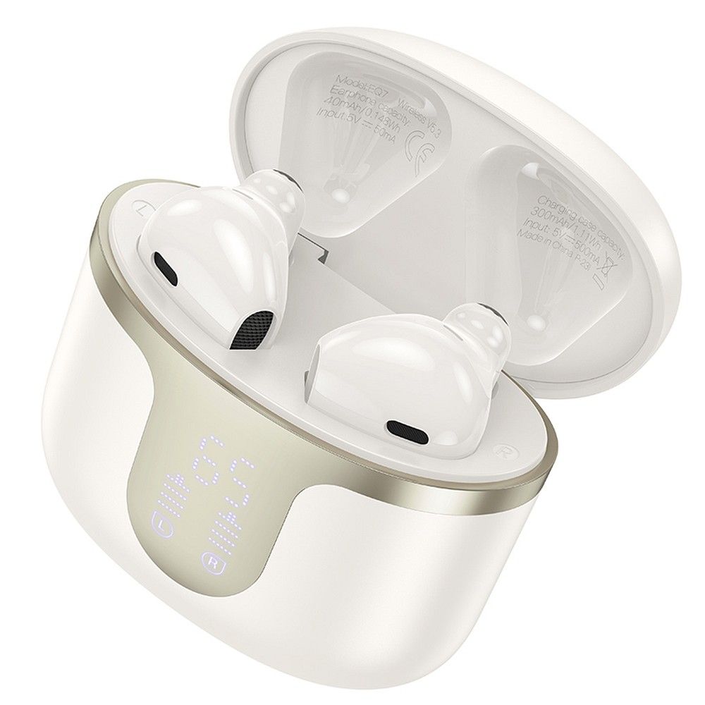 Handsfree Bluetooth HOCO EQ7, TWS, Weiß