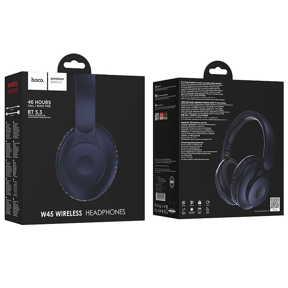 Handsfree Bluetooth HOCO W45, A2DP, Blau