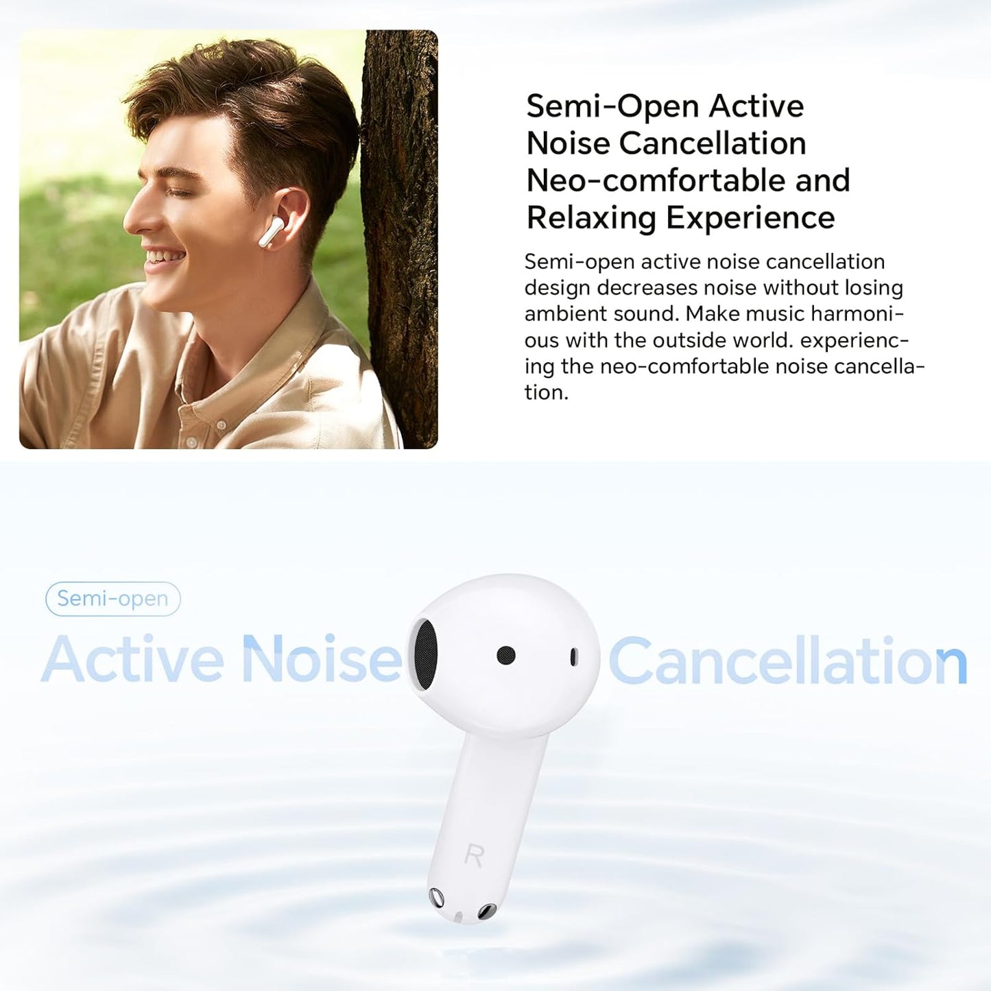 Bluetooth-Freisprecheinrichtung Honor Choice X7e, TWS, ANC, Weiß 5504ABHF