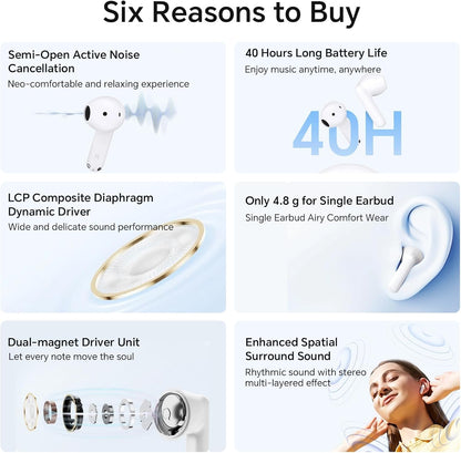 Bluetooth-Freisprecheinrichtung Honor Choice X7e, TWS, ANC, Weiß 5504ABHF