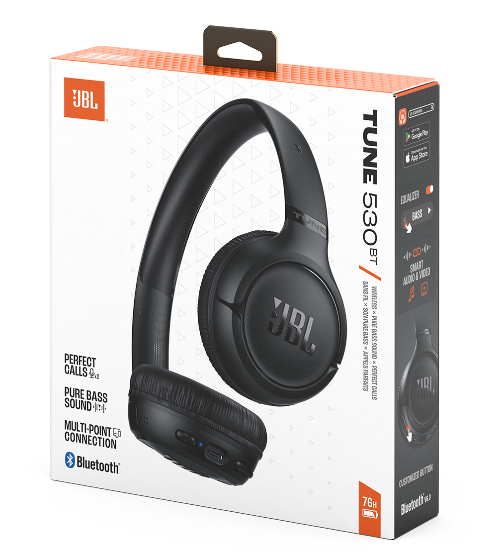 Bluetooth-Freisprecheinrichtung JBL Tune 530BT, MultiPoint, A2DP, Schwarz