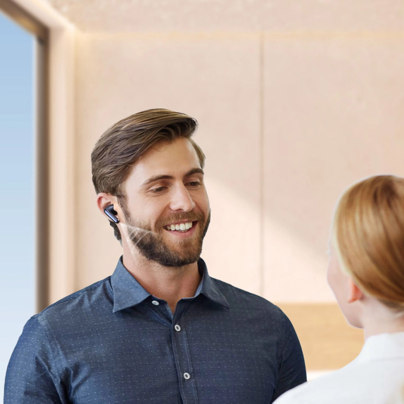 Bluetooth-Freisprecheinrichtung Joyroom Funpods JR-FN2, TWS, ANC, Schwarz