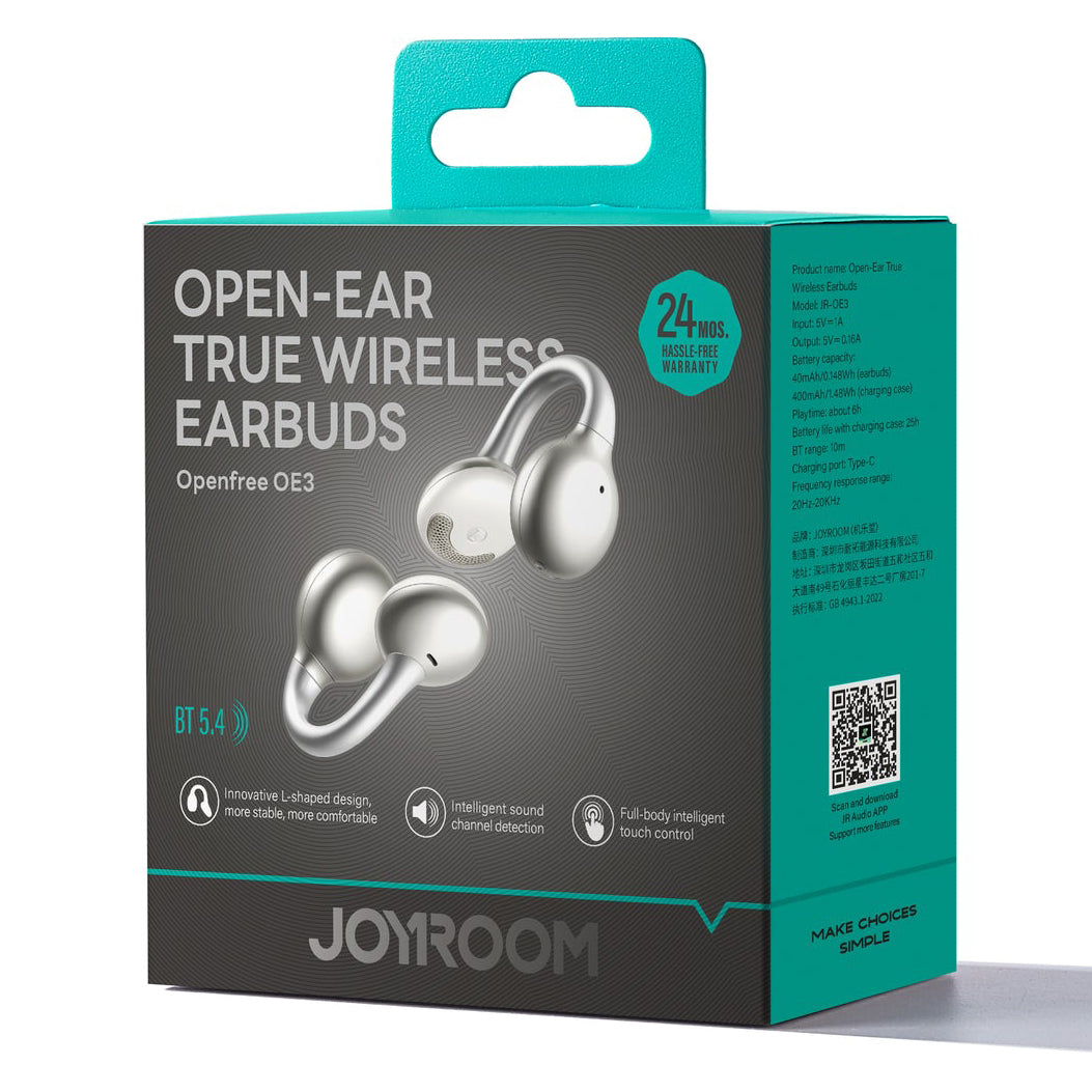 Handsfree Bluetooth Joyroom Openfree JR-OE3, TWS, Silber