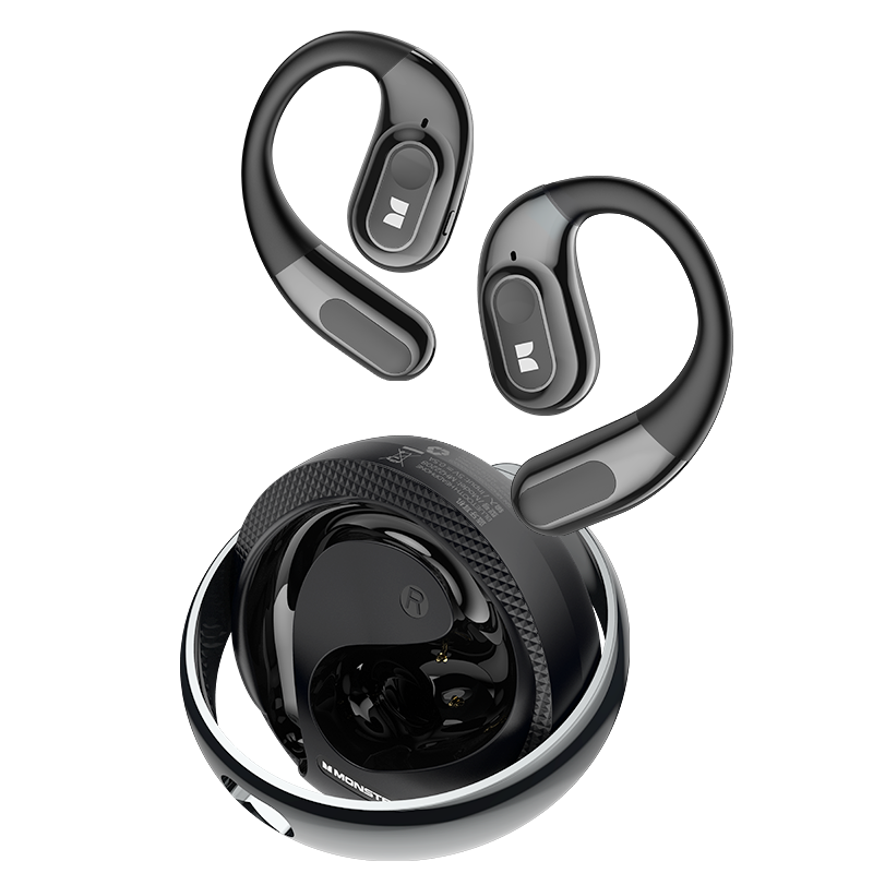 Freisprecheinrichtung Bluetooth Monster AC330 AI Übersetzung, TWS, Schwarz