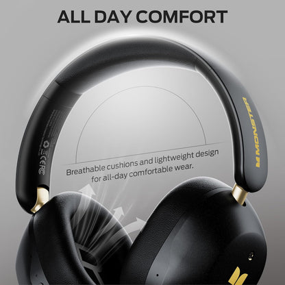 Bluetooth-Headset Monster Persona 6th, MultiPoint, A2DP, ANC, Schwarz