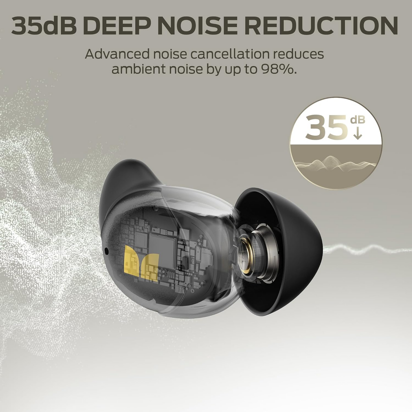 Bluetooth Handsfree Monster Sleep Ear200, TWS, ANC, Black