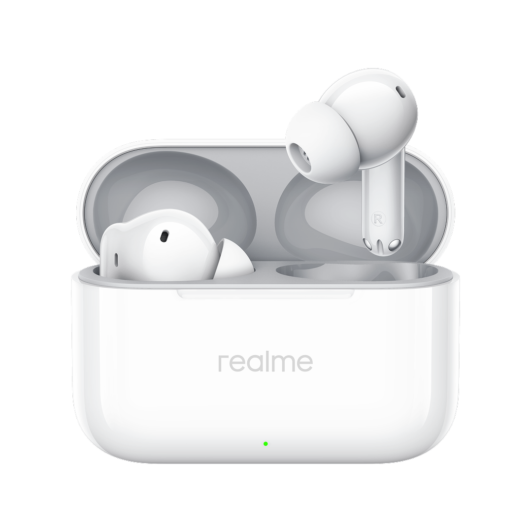 Bluetooth-Freisprecheinrichtung Realme Buds T200, TWS, ANC, MultiPoint, Weiß